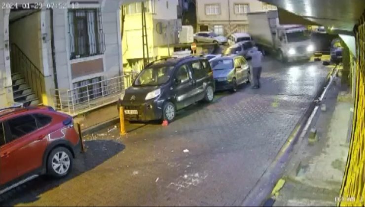 İstanbul’da kamyon sürücüsü araçlara çarpıp kaçtı